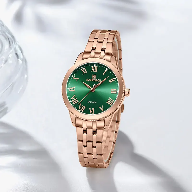 Naviforce NF5032 Classic Green Dial Ladies Watch